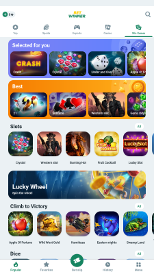 Screenshot of the application Betwinner - #5