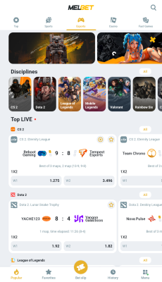 Screenshot of the application Melbet - #3